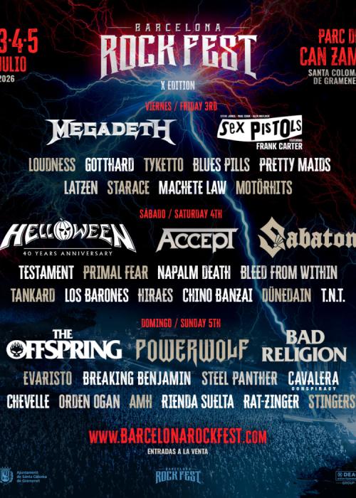 Cartel o imagen promocional de Barcelona Rock Fest