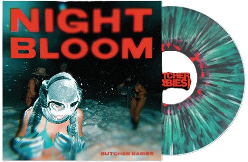Edición oficial en vinilo verde y rojo del álbum Nightbloom de Butcher Babies