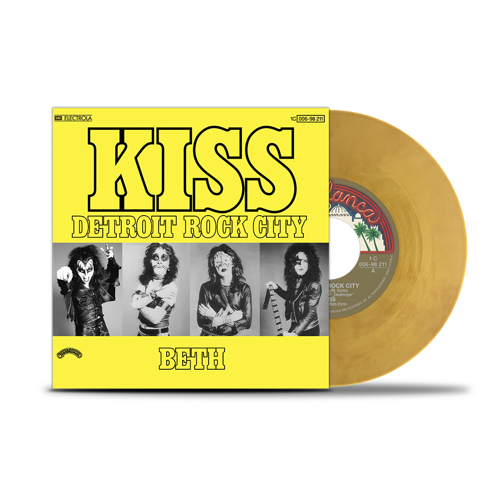 Edición oficial en vinilo de siete pulgadas de Detroit Rock City y Beth de KISS
