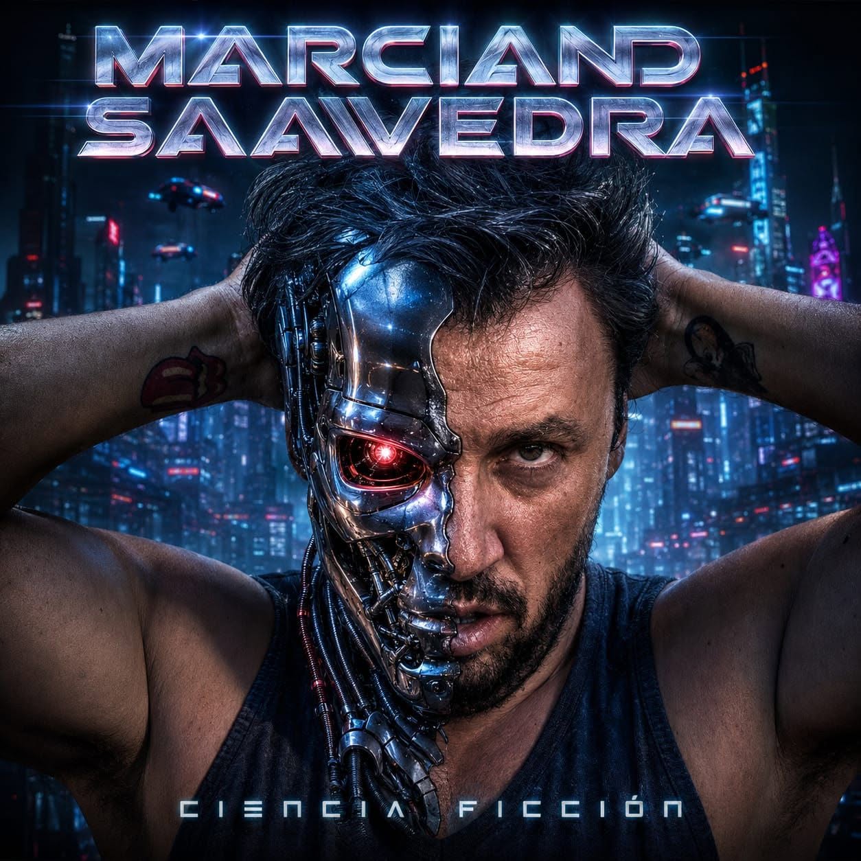 Portada promocional oficial de Ciencia ficción de Marciano Saavedra