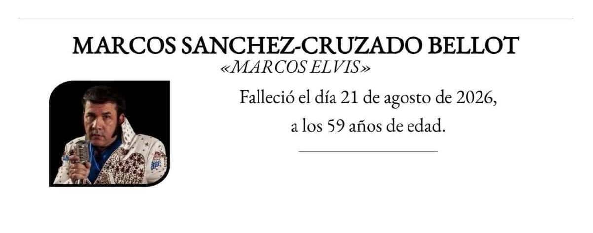 Extracto anonimizado de la esquela de Marcos Elvis