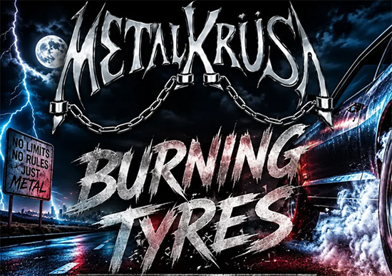 Metalkrüsa actuando en el vídeo de Burning Tyres