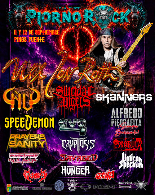 Cartel oficial actualizado de Piorno Rock XIX con Speedemon en lugar de Corpus Christii