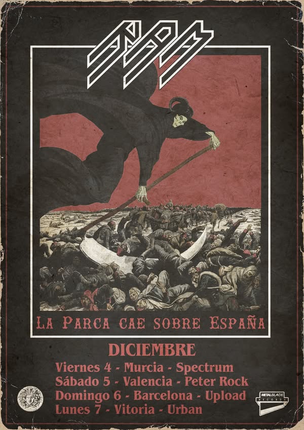 Cartel oficial de la gira española de RAM en diciembre de 2026