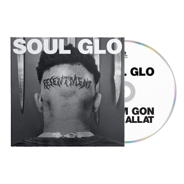 Edición oficial en CD de NA I'M GON GRAB ALLAT de Soul Glo, con la portada en blanco y negro y el disco