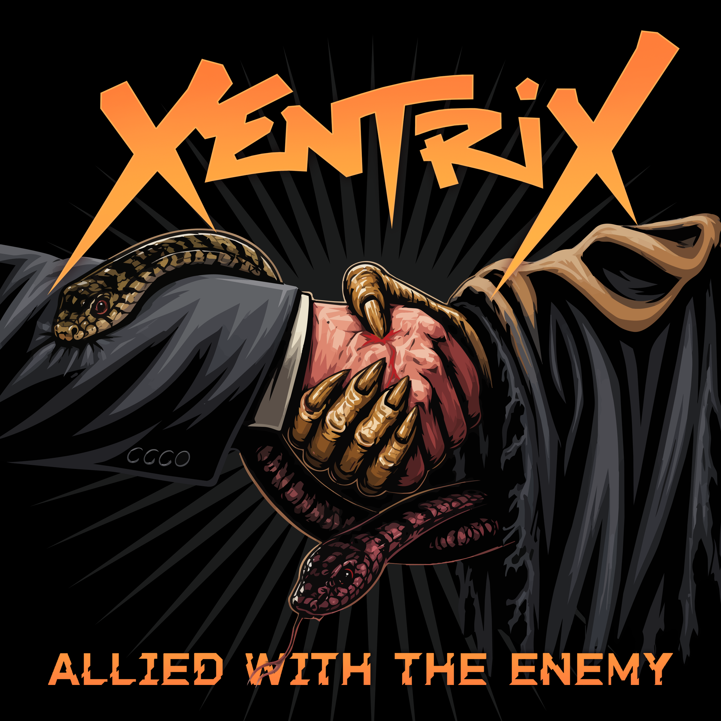 Portada oficial del single Allied With The Enemy de Xentrix